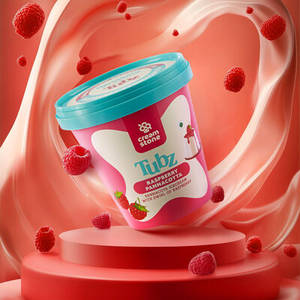 Raspberry Pannacotta Tub 600 Ml