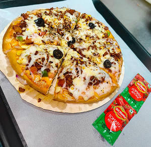 Chicken Bbq Cheese Pizza (8 In 6 Pc)