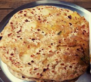 2 aloo onion paratha with Pickle