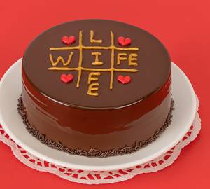 Life  Wife Choco Truffle Tic-Tac Cake