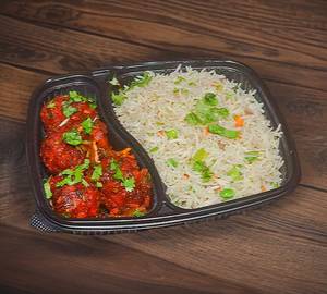 200G Fried Rice+ 5Pc Veg Manchurian Combo