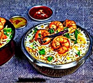 Prawns biryani