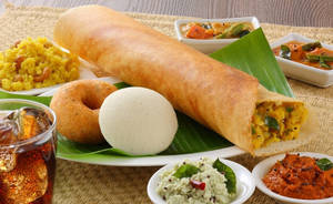 Dosa, Idli And Vada Combo
