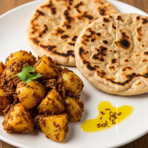 Jeera Aloo+ 2 Tawa Roti