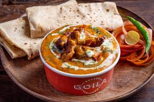 Chicken of your choice with 2 Rotis