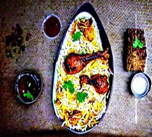 Half Chiken biryani