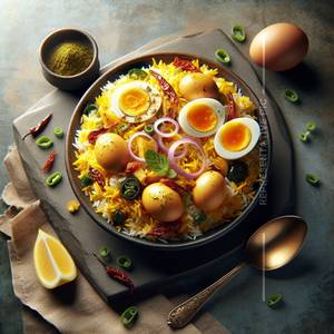 Egg biryani                                          