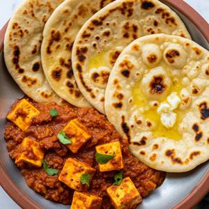 Handi Paneer With 4 Ghee Tawa Roti