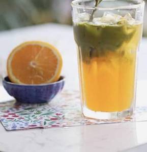 Valencia Orange Matcha (under 120 Calories)
