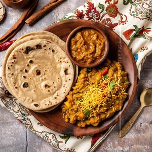 Shev Bhaji+3 Tawa Chapati                  