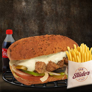 Cheesy Pepper Chicken Slider + Fries+250 Ml Coke