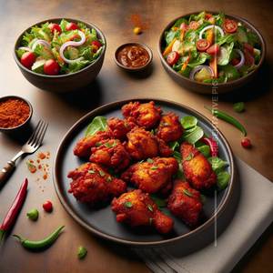 Chicken 65(2pis)+ salad