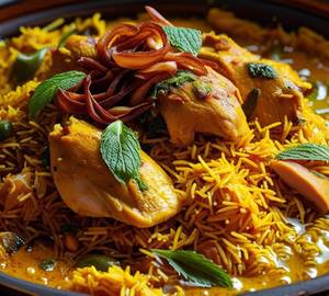 Indian Veg Fried Rice with Chicken Kosha [6pc]