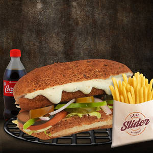Peri Peri Paneer Slider + Fries + 250 Ml