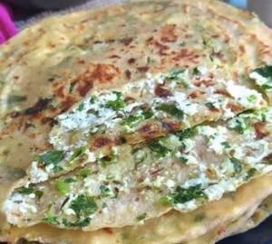 Paneer paratha with amul butter