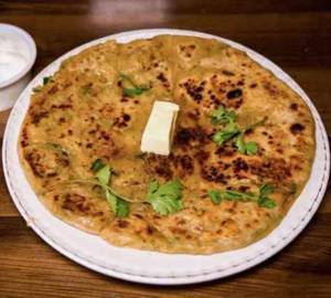 Gobi paratha with amul butter