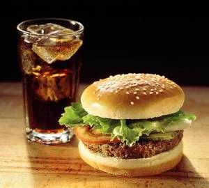 Veg Supreme Burger plus coke