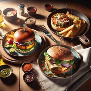 Veg cheese paneer burger                                            