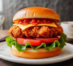 Korean Fried Chicken Burger