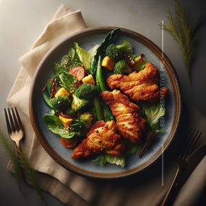 Chicken Dry Fry+ salad                                          