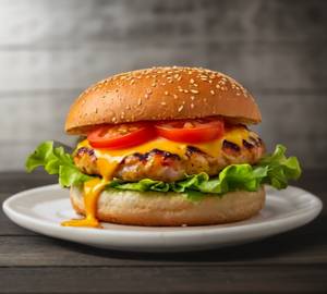 Cheese chicken burger