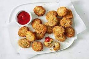 Mint mix veg nuggets with mint and mayo