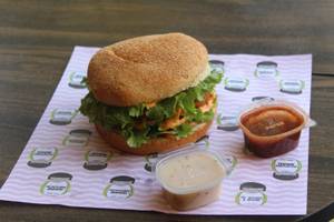 Mexican Paneer Momo Burger