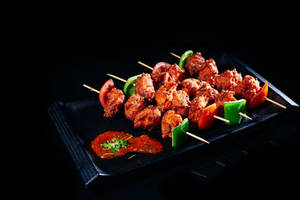 Fried Chicken BBQ Skewers