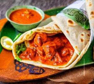 Butter chicken kathi roll