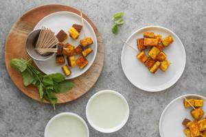 Mint cheese mix veg nuggets with mayo