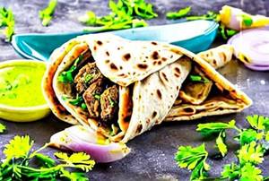 Mutton sheekh kathi roll