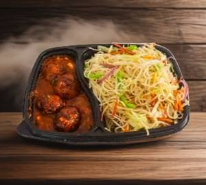Veg noodles + veg manchurian