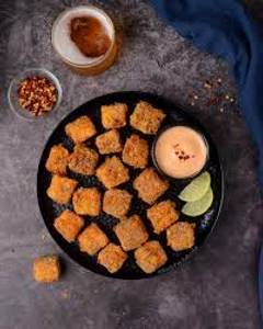 Paneer nuggets plain with sauce