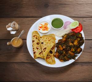 Dry Aloo Sabji with 4 Paratha