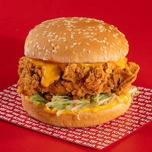 Cheesy Chicken Makhani Burger