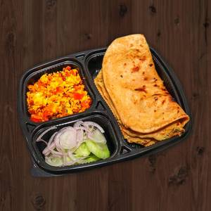 Paneer Bhurji With Butter Tawa Roti [Thali]