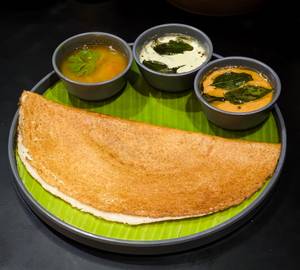 Single Dosa With Sambar Chutney