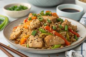 Special Egg Chicken Rice