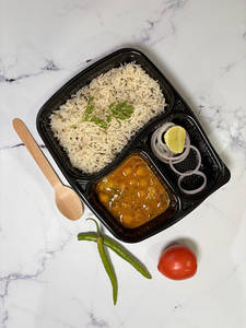 Jeera Rice + Chole Masala