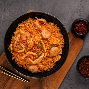 Chilli Garlic Rice [Serves 1- 2]