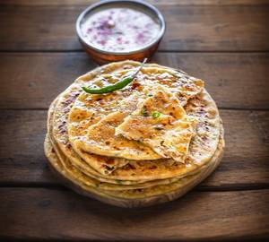 Paneer Paratha WITH Curd