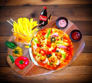 Classic Chicken Pizza+Fries+ Coke (250Ml)