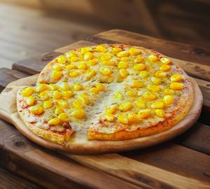 Golden corn pizza