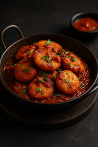 Fried Idli with Tomato Pachadi