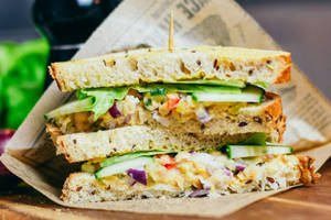 Cucumber Tomato Onion Sandwich
