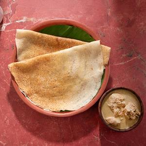 Plain Dosa(2) + Chicken Curry