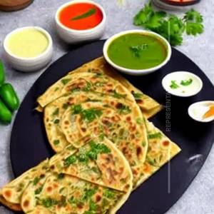 Cheese garlic paratha
