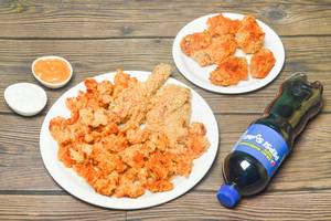 Crispy Chicken Hot Wings [8 Pieces]chicken Popcorn [10 Pieces]
