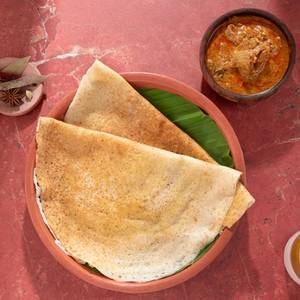 Plain Dosa(2) + Mutton Curry