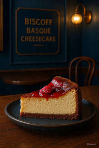 Rasberry Filling Basque Cheese Cake